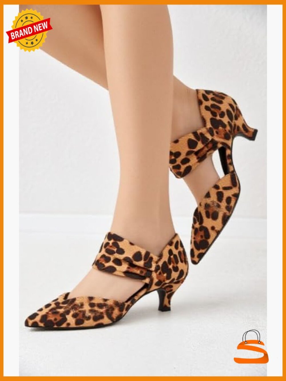Low Kitten Heel Dress Shoes Pointed Toe Ankle Strap Cutout Party Pumps - Picture 3 of 7